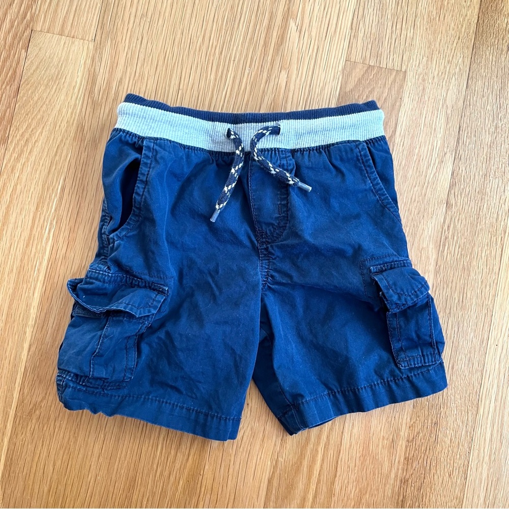 [3 for $15] CARTER'S Navy Blue Elastic Waistband Cargo Shorts (3T)